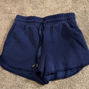 Super Soft Women's Lounge Navy Shorts with Silk Drawstring